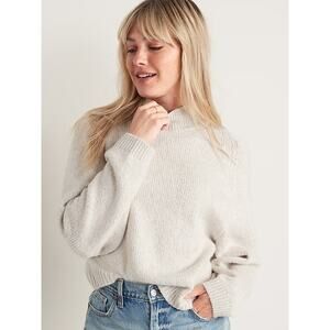 Old Navy Sosoft cream mock neck knit sweater XL petite